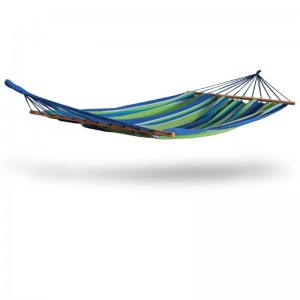 Double Brazilian Hammock with Wooden -Two Person Bed for Backyard,Porch,Outdoor and Indoor Use-Soft Woven Cotton Fabric for Supreme Comfort-Handmade