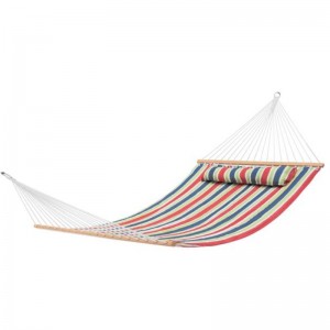 Double Layer  Brazilian Hammock with Wooden -Two Person Bed for Backyard,Porch,Outdoor and Indoor Use-Soft Woven Cotton Fabric for Supreme Comfort-Handmade