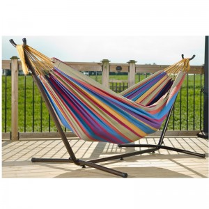 Double Brazilian Corlorful  Hammock  -Two Person Bed for Backyard,Porch,Outdoor and Indoor Use-Soft Woven Cotton Fabric for Supreme Comfort-Handmade